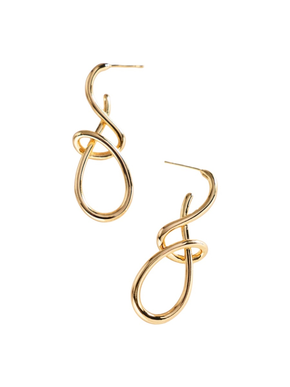 Anthropologie Abstract Knot Earrings